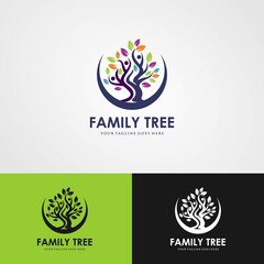 Tree Man Creative Concept Logo Design Template