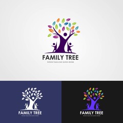 Tree Man Creative Concept Logo Design Template