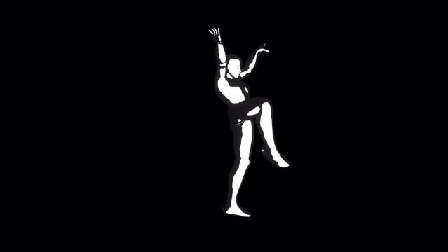 Comics Ninja and Kung-Fu, Animation.3840×2160.14 Second Long.Transparent Alpha Video.