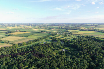 Fototapeta na wymiar Aerial view of Enghien and its region