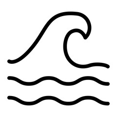 Wave line icon