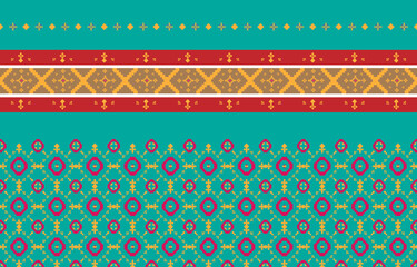 
Abstract geometric and tribal patterns, usage design local fabric patterns, Design inspired by indigenous tribes. geometric Vector illustration
