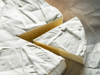 Fototapeta na wymiar white cheese on a wooden board