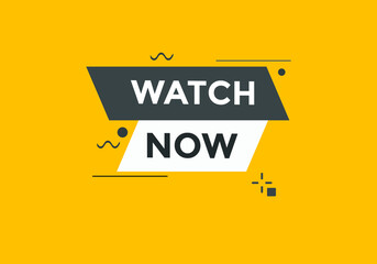 Watch now button template for media player, website, banner, app

