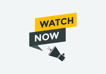 Watch now button template for media player, website, banner, app

