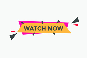 Watch now button template for media player, website, banner, app

