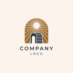 agriculture minimalist Logo. village logo