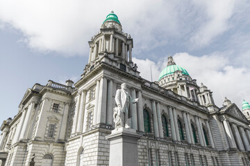 Fototapeta na wymiar Belfast City Hall - the civic building of Belfast City Council - Belfast attractions 