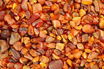 Background closeup baltic amber stones