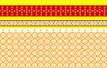 Abstract geometric and tribal patterns, usage design local fabric patterns, Design inspired by indigenous tribes. geometric Vector illustration