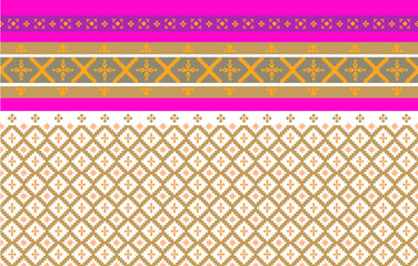 Abstract geometric and tribal patterns, usage design local fabric patterns, Design inspired by indigenous tribes. geometric Vector illustration