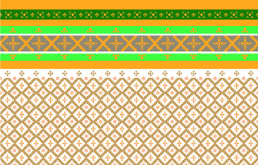 Abstract geometric and tribal patterns, usage design local fabric patterns, Design inspired by indigenous tribes. geometric Vector illustration