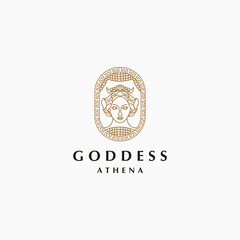 Goddess logo icon design vector 