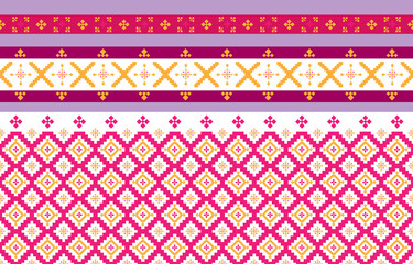 Abstract geometric and tribal patterns, usage design local fabric patterns, Design inspired by indigenous tribes. geometric Vector illustration