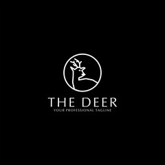 The deer logo icon design vector 