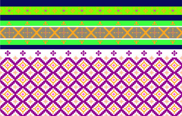 Abstract geometric and tribal patterns, usage design local fabric patterns, Design inspired by indigenous tribes. geometric Vector illustration