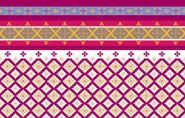 Abstract geometric and tribal patterns, usage design local fabric patterns, Design inspired by indigenous tribes. geometric Vector illustration