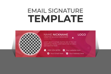 Professional organic business and corporate email signature Template Vector Design and Modern and Minimal Layout.
