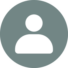 Grey person icon, business icon vector