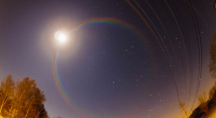 A starry night sky over Orwell, Ohio