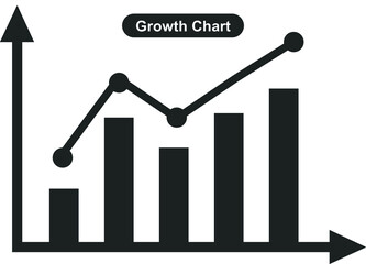 Growing icon, progress icon vector