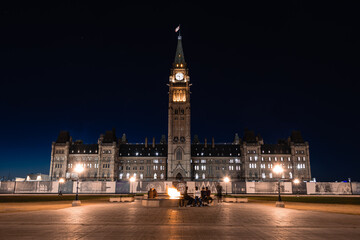 Fototapeta premium Downtown Ottawa at night. Canada