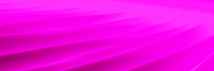 3D abstract pink wave background.