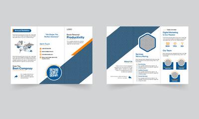 Modern corporate trifold brochure template design