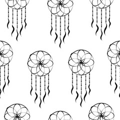 Vector pattern with dream catchers. High quality vector illustration.