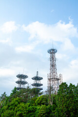 六甲天文通信館のアンテナ鉄塔群