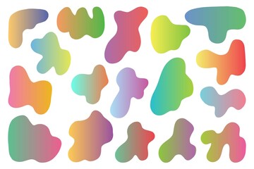 Fluid Abstract Shape illustration Set