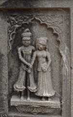 Ancient small Carved Structure on the walls of Ahilyabai Fort, Maheshwar (Madhya Pradesh, India)