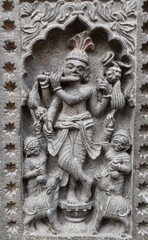 Ancient small Carved Structure on the walls of Ahilyabai Fort, Maheshwar (Madhya Pradesh, India)