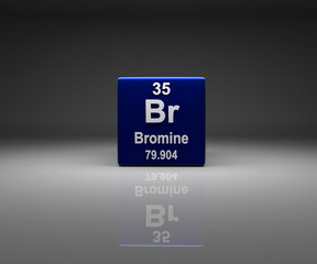 Cube with Bromine number 35 periodic table