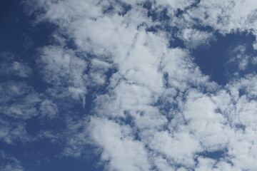 Wolken Himmel mit mäßiger Bedeckung in blau und weiß