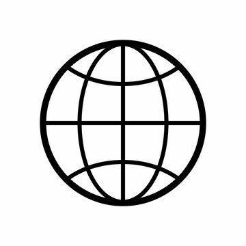 Website, globe, web, world icon vector in line style