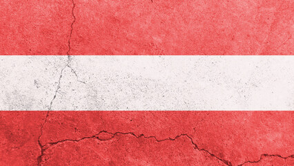 Austria flag. Austria flag on cracked concrete wall