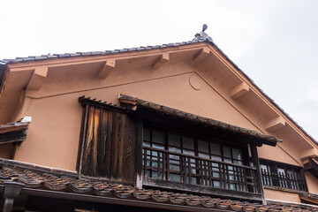 日本の岡山県の吹屋のとても美しい町の風景