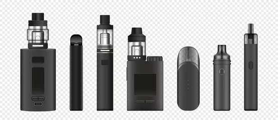 Set of Vaping device, electronic cigaret, Vector illustration © microstock77