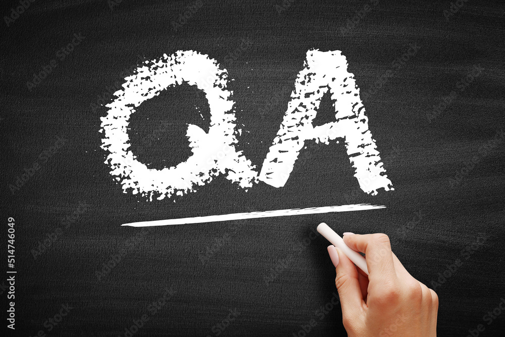 Poster qa quality assurance - systematic process of determining whether a product or service meets specifie