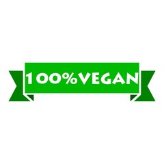 100 percent vegan icon isolated on white background