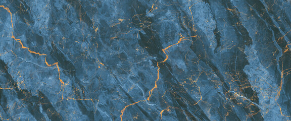 Patterned natural of dark blue marble texture for design.