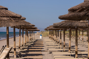 Sand beach in Kos Island, Greece, Aegean Sea