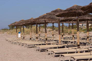 Sand beach in Kos Island, Greece, Aegean Sea