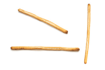 Bread sticks isolated on white background.
