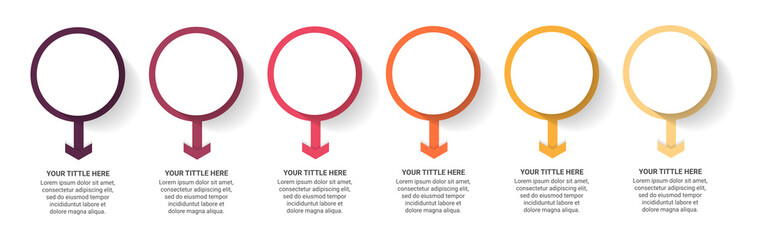 Steps business data visualization timeline process infographic template design with icons