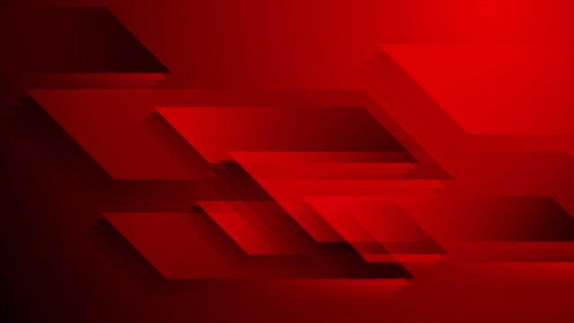 Dark red shiny geometric tech abstract background. Seamless looping minimal motion design. Video animation Ultra HD 4K 3840x2160