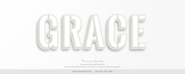 3d grace - editable font effect