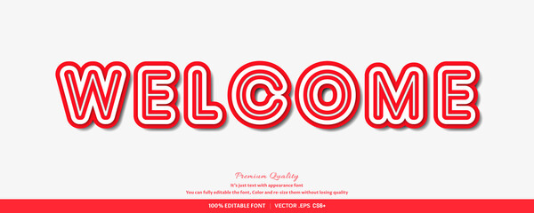 Bold red 3d font style effect