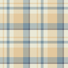 Plaid seamless pattern. Check fabric texture. Vector textile print.
